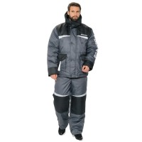 Костюм зимний Хантсмен Полюс V2 -40°С, серый-черный.