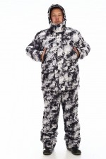 А Костюм зимний арт.09-14 цвет: черно-серый с медведем р-р 60